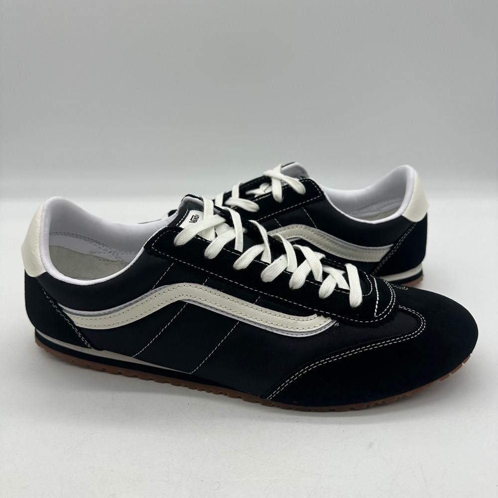 Vans 721356 Mens Size 13 Serio Shoes Black White Retro Low Top Skate Sneakers